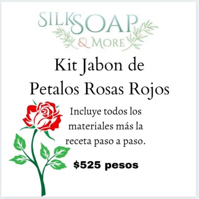 Kit Jabon Petalos Rosas Rojo