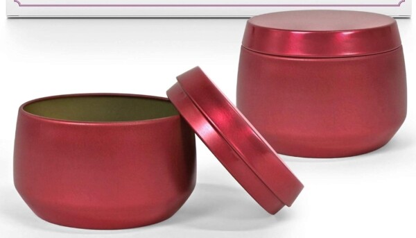 Tarro Aluminio Rojo Redondo 4 onzas