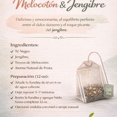 Melocotón y Jengibre Te Frio