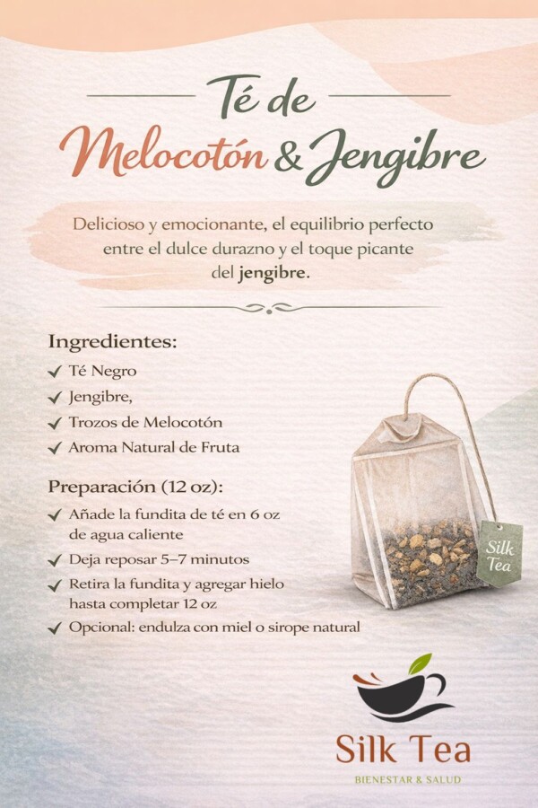 Melocotón y Jengibre Te Frio