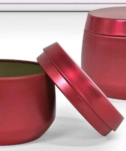 Tarro Aluminio Rojo Redondo 4 onzas